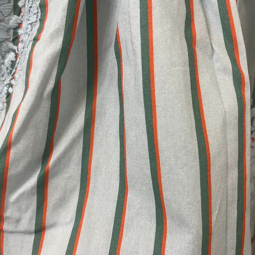 Mi Golondrina Oaxaca Embroidery Dress Light Blue with Stripes NWT - Picture 12 of 16